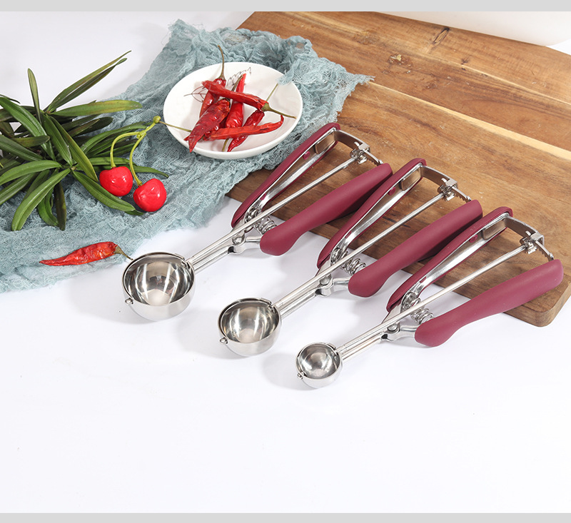 304 Stainless Steel Spoon Ice-Cream Spoon Ice Cream Ball Scoop Amazon Fruit Spoon Ice Cream Spoon Dessert Spoon
