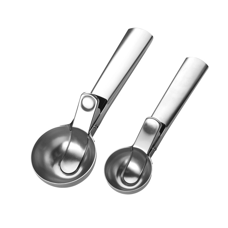 304 Stainless Steel Sanding Ice-Cream Spoon Two-Piece Stainless Steel Thickened Ice Cream Spoon Ice Cream Ball Scoop