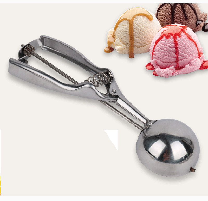 Stainless Steel Ice Cream Spoon Ice Cream Spoon Ball Scoop Fruit Spoon Spot Popsickle Stick Tableware Ice-Cream Spoon Stainless Steel Ice Cream Spoon Ice Cream Spoon Ball Scoop Fruit Spoon Spot Popsickle Stick Tableware Ice-Cream Spoon
