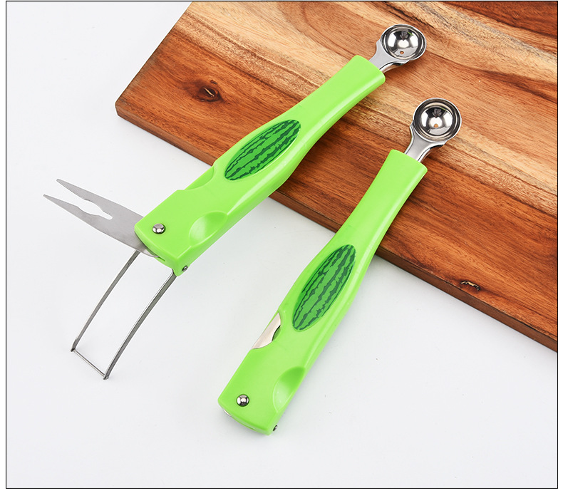Multifunctional 3-in-1 Watermelon Spoon Watermelon Fruit Ball Scoop Ice-Cream Spoon Ice Cream Spoon Factory Direct Sales Multifunctional 3-in-1 Watermelon Spoon Watermelon Fruit Ball Scoop Ice-Cream Spoon Ice Cream Spoon Factory Direct Sales