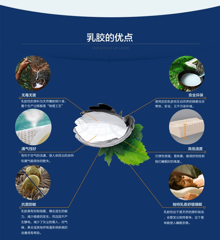 Pure natural latex pillow release pressure massage pillow health care pillow neck protection pillow Pure natural latex pillow release pressure massage pillow health care pillow neck protection pillow