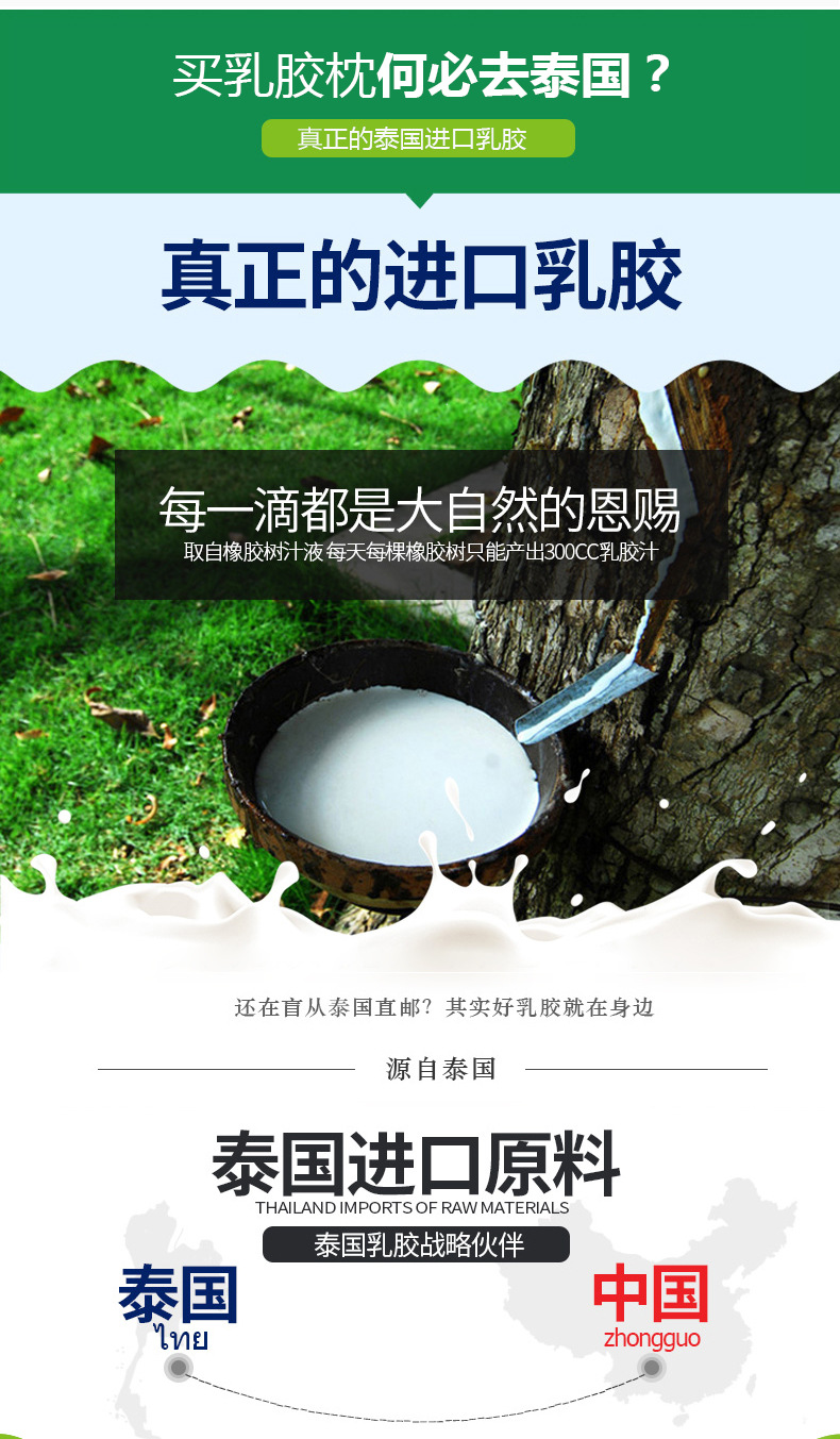 Thailand natural memory latex pillow latex pillow manufacturers direct selling wholesale