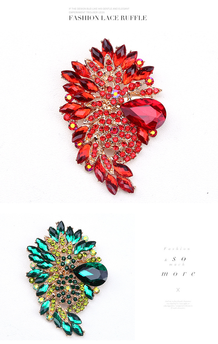 Africa's best-selling brooch color glass large glass brooch crystal glass brooch corsage clothing accessories Africa's best-selling brooch color glass large glass brooch crystal glass brooch corsage clothing accessories