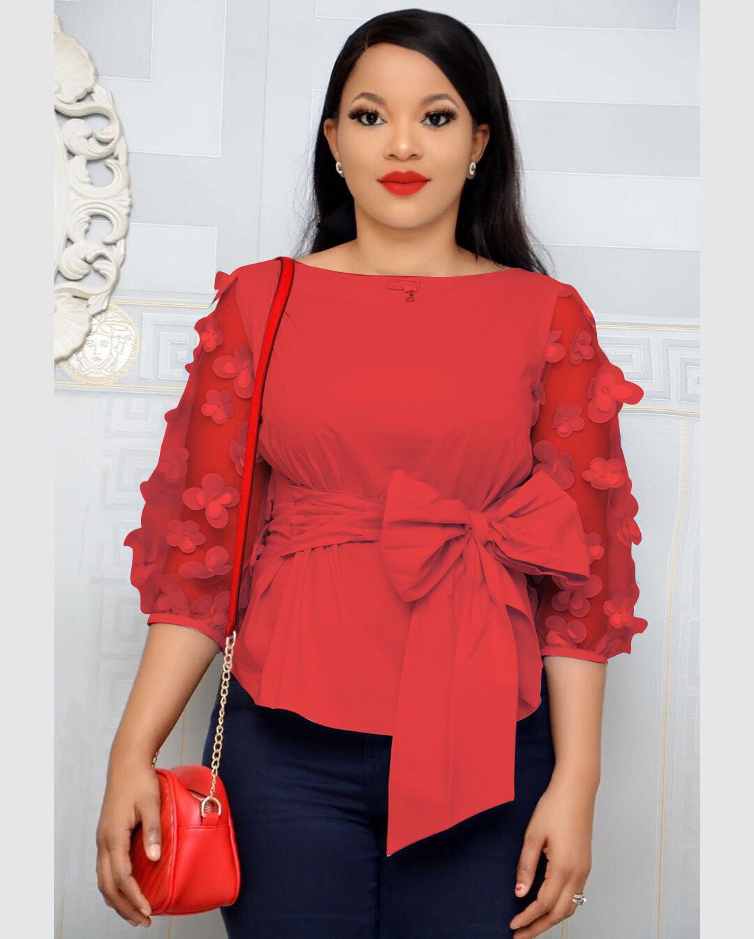 Cross-border New Amazon Independent Site eBay casual five-minute - sleeved in Plain Color Medium - Sleeved in Africa