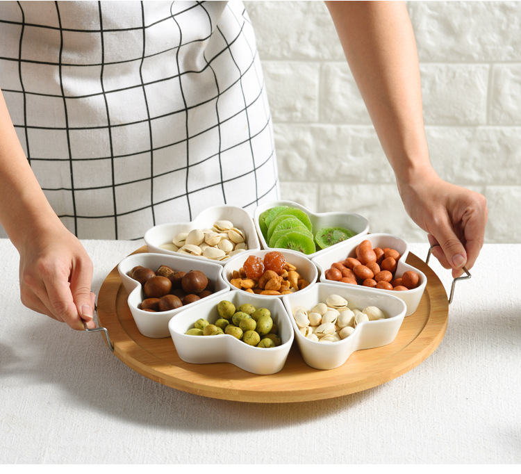 Fruit tray Southeast Asia fruit box Blue maple leaves Africa Aliexpress fruit tray divided into fashionable snack tray