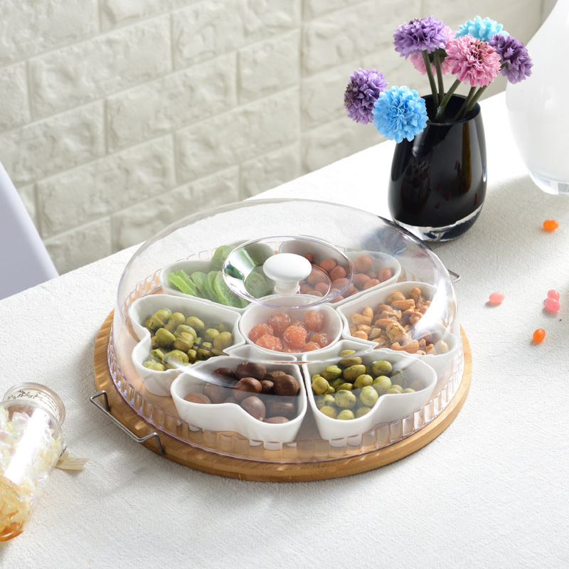Fruit tray Southeast Asia fruit box Blue maple leaves Africa Aliexpress fruit tray divided into fashionable snack tray