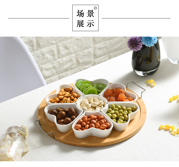 Fruit tray Southeast Asia fruit box Blue maple leaves Africa Aliexpress fruit tray divided into fashionable snack tray