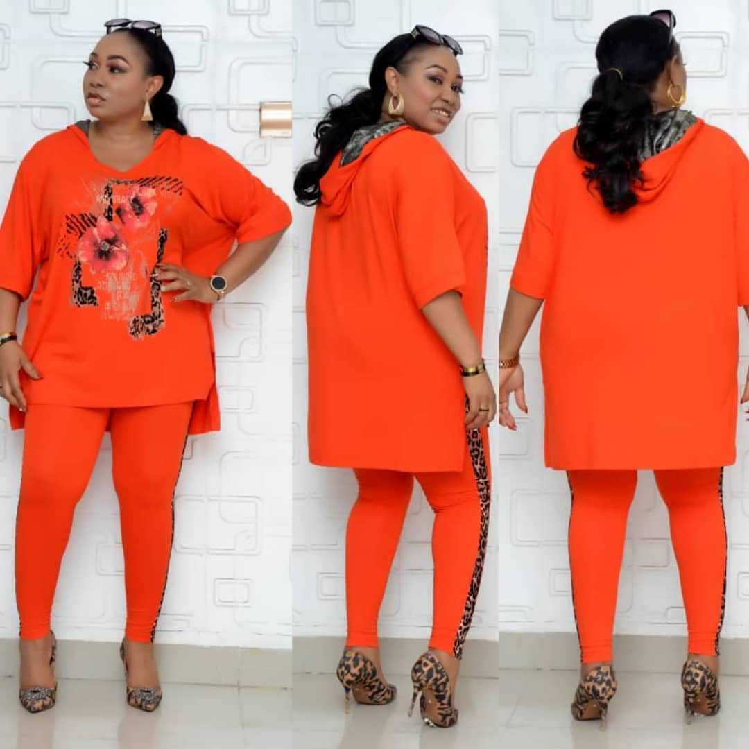 Africa Women&#039;s 2020 New Print hat T-shirt xl leisure suit trousers two-piece mother&#039;s suit