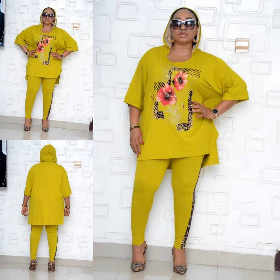 Africa Women's 2020 New Print hat T-shirt xl leisure suit trousers two-piece mother's suit Africa Women's 2020 New Print hat T-shirt xl leisure suit trousers two-piece mother's suit