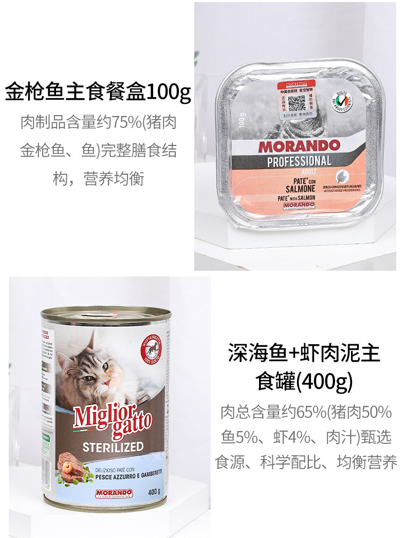 Authentic Imported Italian Landuo Cat Canned Pure Meat Cat Staple Food Wet Food Nutrition Cat Canned