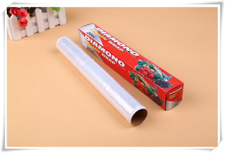 Imported Food Grade Plastic Wrap Household Food Fresh-Keeping Large Roll Kitchen Plastic Wrap