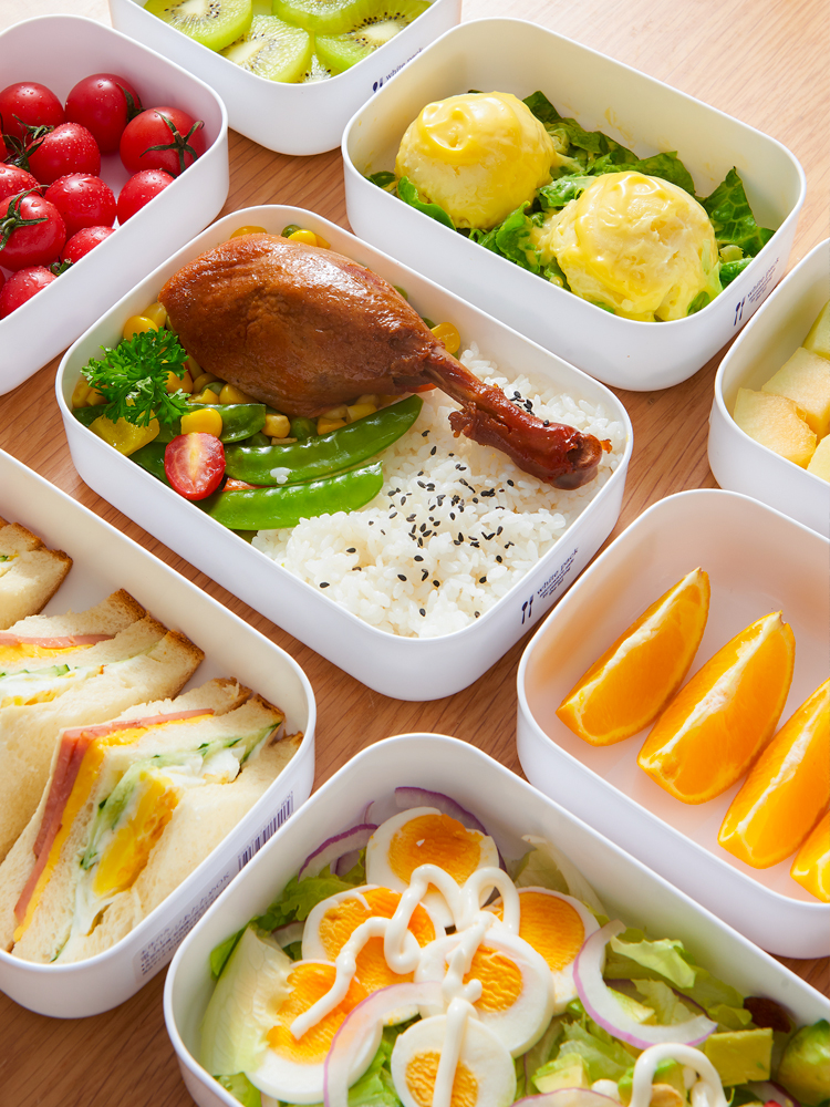 Japan Imported Refrigerator Crisper Microwaveable Heating Lunch Box Lunch Box Food Storage Box Sealing Cold Storage Box