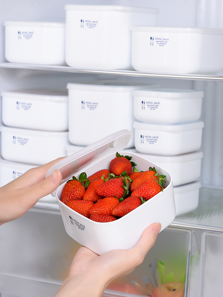 Japan Imported Refrigerator Crisper Microwaveable Heating Lunch Box Lunch Box Food Storage Box Sealing Cold Storage Box