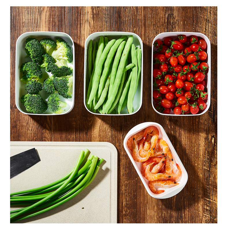 Japan Imported Refrigerator Crisper Microwaveable Heating Lunch Box Lunch Box Food Storage Box Sealing Cold Storage Box