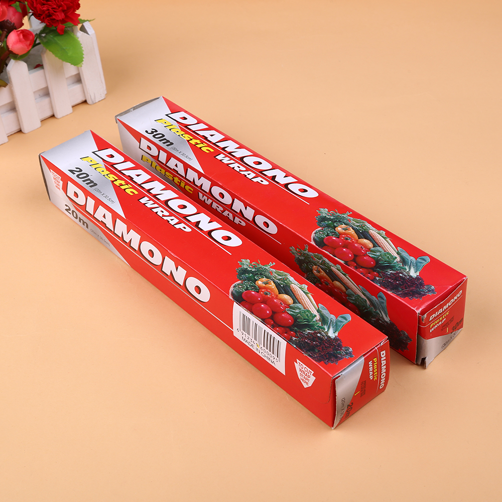 Imported Food Grade Plastic Wrap Household Food Fresh-Keeping Large Roll Kitchen Plastic Wrap