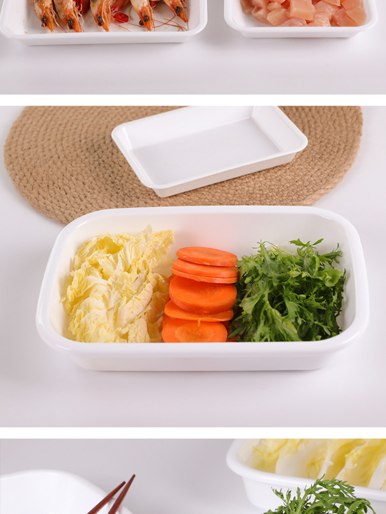 Nakaya Japan Imported Food Plate Microwaveable Kitchen Fruit Dish Saucer Dish Hot Pot Side Dishes Tray