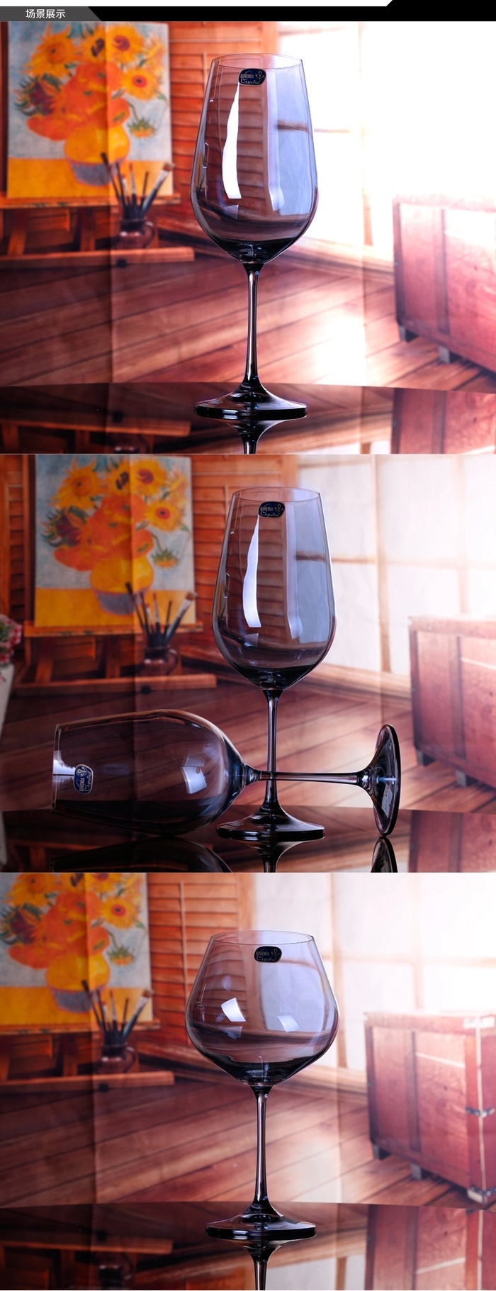 Lex imported Crystal Red wine glasses Vera bright blue water Goblet 350ML Lex imported Crystal Red wine glasses Vera bright blue water Goblet 350ML