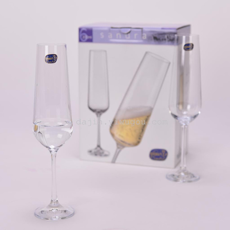 Lead free crystal glass Bohemia imported red wine Sandra champagne glasses 200ML
