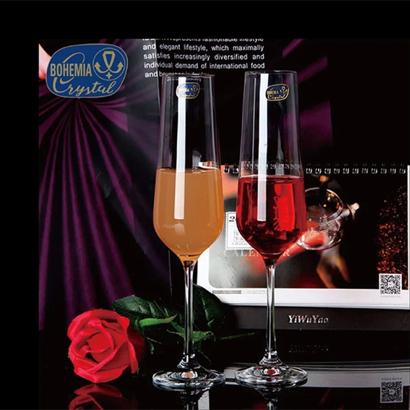 Lead free crystal glass Bohemia imported red wine Sandra champagne glasses 200ML
