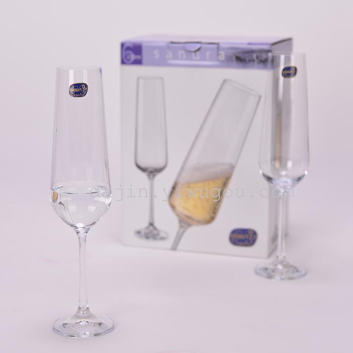 Lead free crystal glass Bohemia imported red wine Sandra champagne glasses 200ML