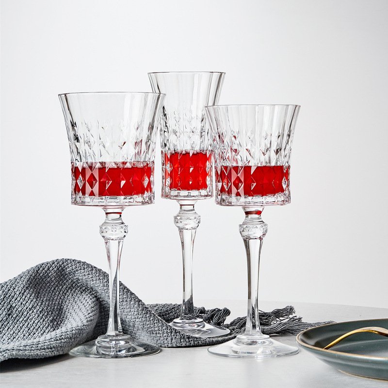 French Imported CDA Crystal Glass Diamonds Vintage Red Wine Glass Fans Champagne Glass Goblet Whiskey Shot Glass French Imported CDA Crystal Glass Diamonds Vintage Red Wine Glass Fans Champagne Glass Goblet Whiskey Shot Glass