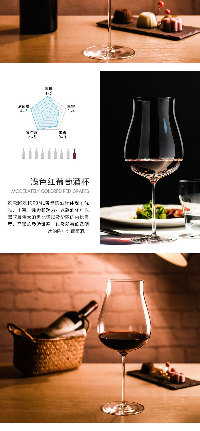 Rona Imported Crystal Glass Yunya Bordeaux Wine Glass Large Capacity Red Wine Glass Single Gift Box