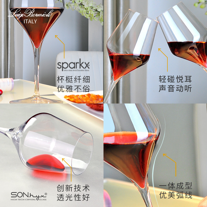 Italy Imported Lewi Jones Oversized Wine Glass Lead-Free Crystal Glasses Goblet Bordeaux Red Wine Glass