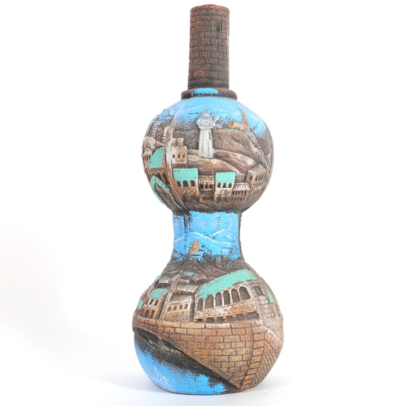 Georgia Pottery Pot Red Wine Original Bottle Imported Gift Giving Presents Georgia Painted Pottery Dry Red Wine
