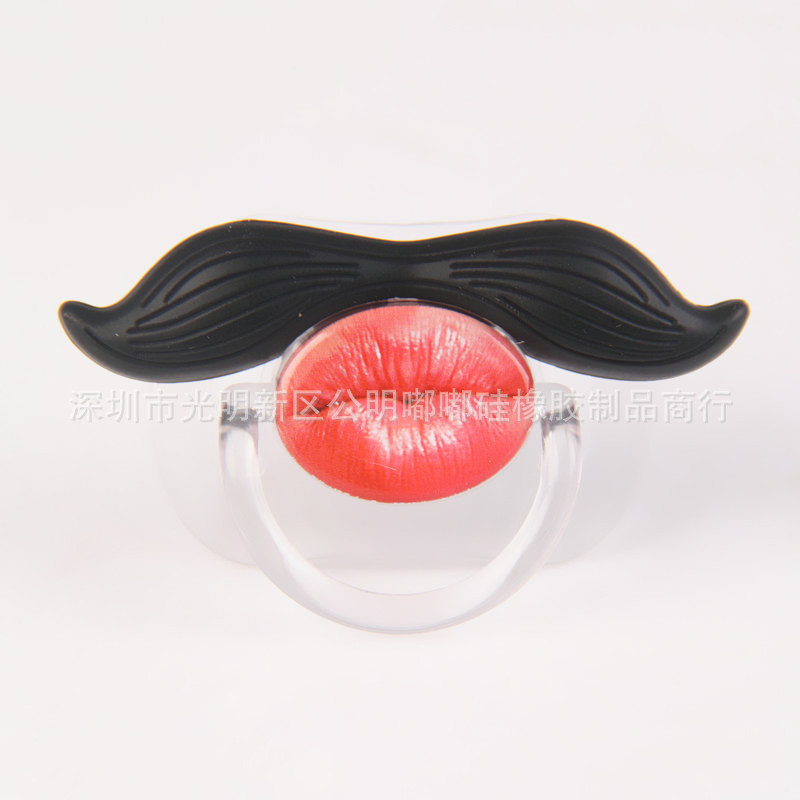 Baby Silica Gel Pacifier Funny Tooth Nipple Baby Rabbit Teeth Funny Pacifier Beard Nipple