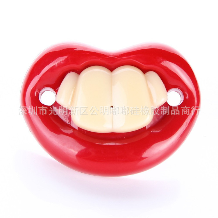 Baby Silica Gel Pacifier Funny Tooth Nipple Baby Rabbit Teeth Funny Pacifier Beard Nipple