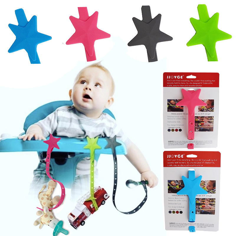 Jjovce Fixed Portable with Baby Pacifier Rope Teether Drop-Preventing Chain Stroller Toys for Children and Infants