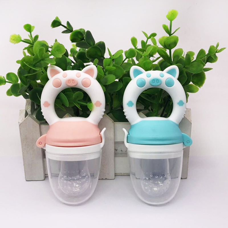 Baby Fruit and Vegetable Food Supplement Teether Baby Fruit Teether Happy Bite Pacifier Silicone Nipple