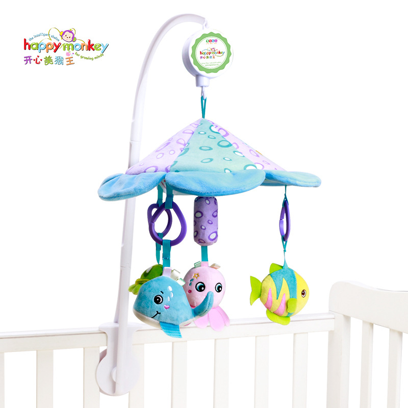 New baby crib bells baby toys 0-3 years old bedside music rotary shadow baby pacifiers