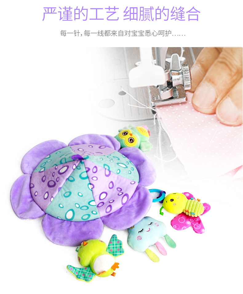 New baby crib bells baby toys 0-3 years old bedside music rotary shadow baby pacifiers