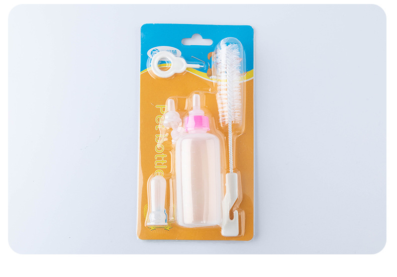 Pet Companion Pet Mini Small Feeding Bottle with Four Pacifiers Free Cleaning Set Pet Cat Supplies Factory Direct Sales