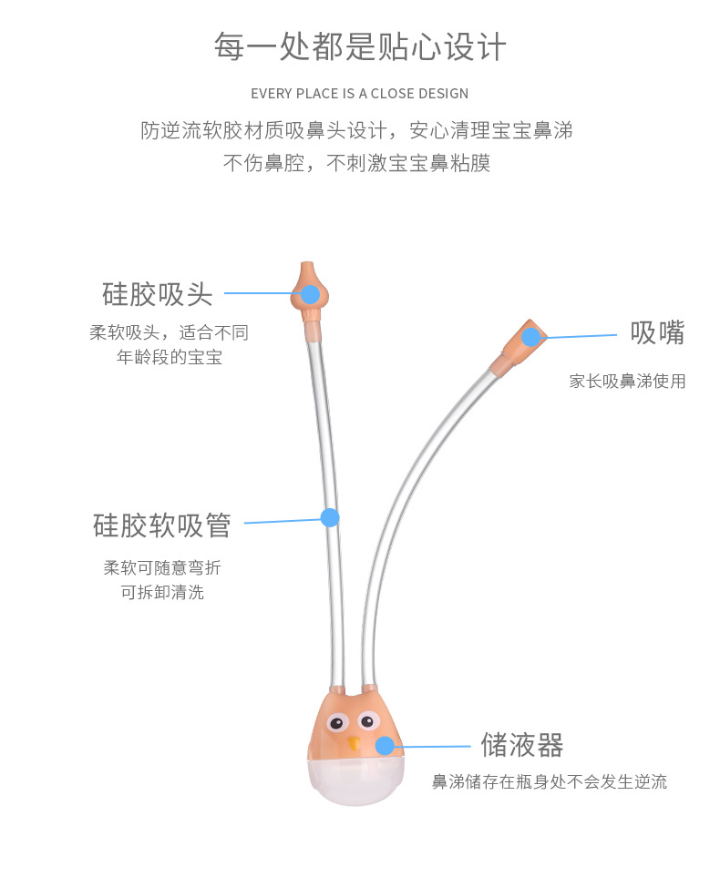 New Cartoon Baby Mouth Suction Nasal Aspirator Baby Nose Cleaner Newborn Anti-Backflow Catheter Nasal Aspirator New Cartoon Baby Mouth Suction Nasal Aspirator Baby Nose Cleaner Newborn Anti-Backflow Catheter Nasal Aspirator
