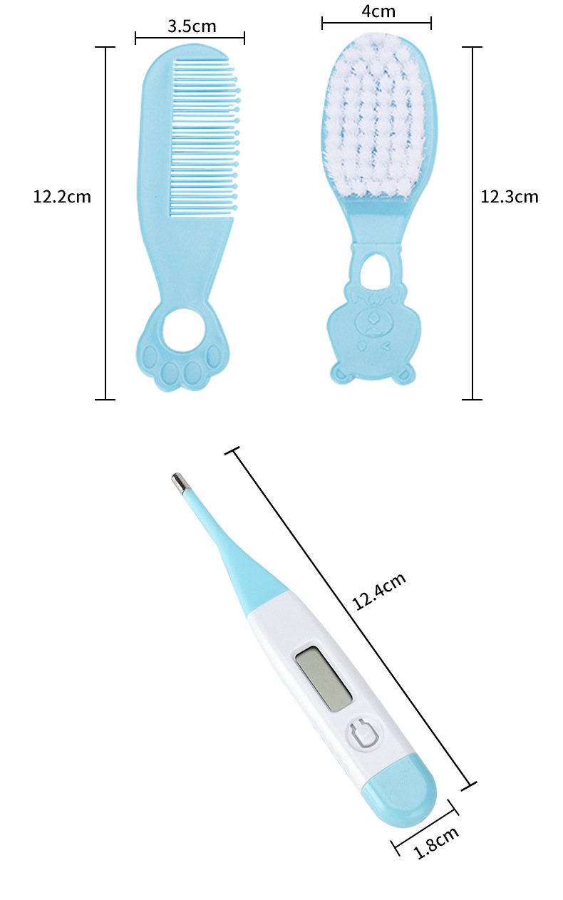 Manufacturers Supply Foreign Trade English Baby Brush Comb Nasal Aspirator Set Cutting Nail Beauty Tools Care 10 PCs Set