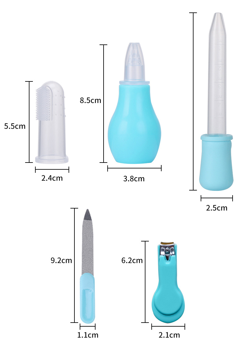 Manufacturers Supply Foreign Trade English Baby Brush Comb Nasal Aspirator Set Cutting Nail Beauty Tools Care 10 PCs Set