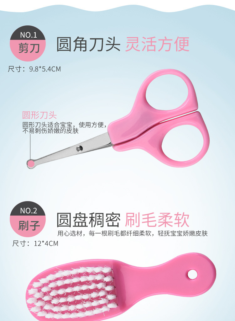 Children's Baby Nail Clippers Nose Aspirator Wlectronic Thermometer Packaged Combination Maternal and Infant 
