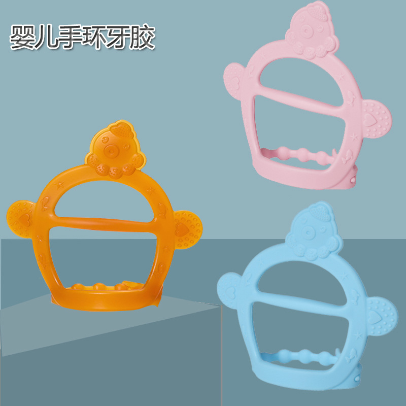 The manufacturer directly sells baby silicone toothbracelet tooth glue glove molar braces type baby bite glue tooth glue