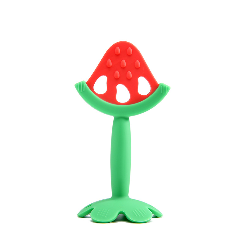 Baby silicone tooth glue fruit tooth glue grinding stick Baby standing cup tooth glue stereo tooth glue