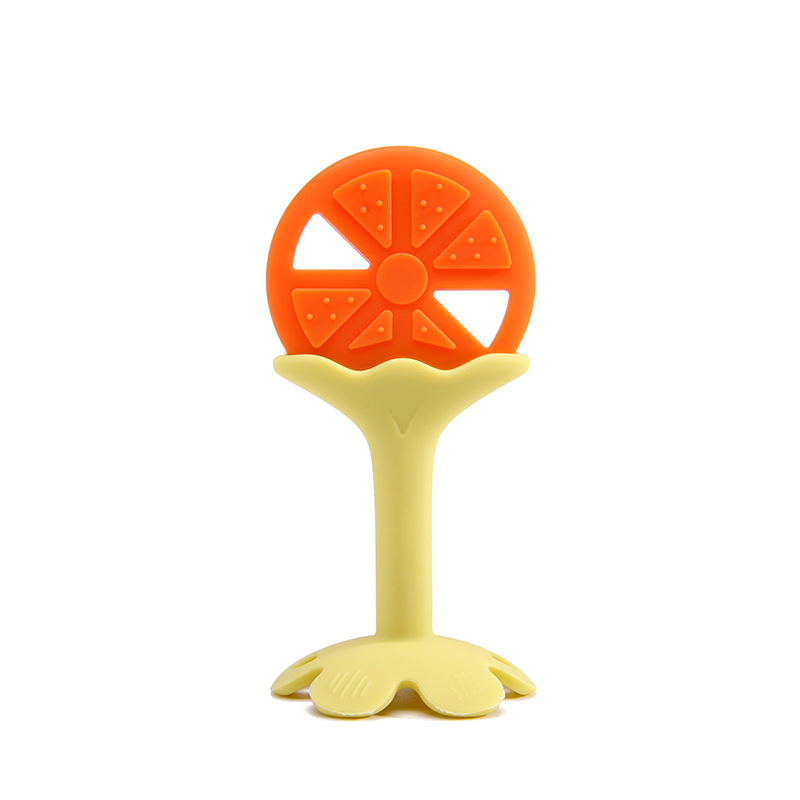 Baby silicone tooth glue fruit tooth glue grinding stick Baby standing cup tooth glue stereo tooth glue