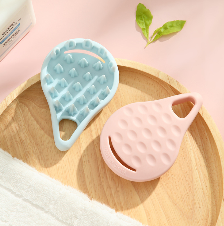 Bath Head Scratching Shampoo Brush Massage Comb Silicone End Leather Soft Tooth Long Hair Hair Comb