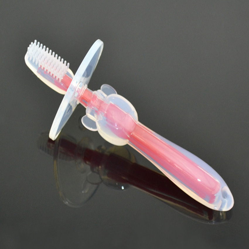 Soft Tooth Protection Silicone Toothbrush Baby Training Soft Hair Breast Toothbrush Children Oral Care Supplies Whole