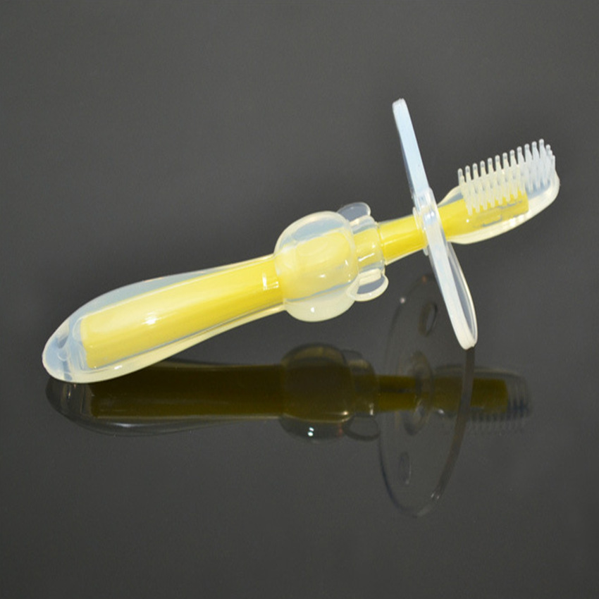 Soft Tooth Protection Silicone Toothbrush Baby Training Soft Hair Breast Toothbrush Children Oral Care Supplies Whole
