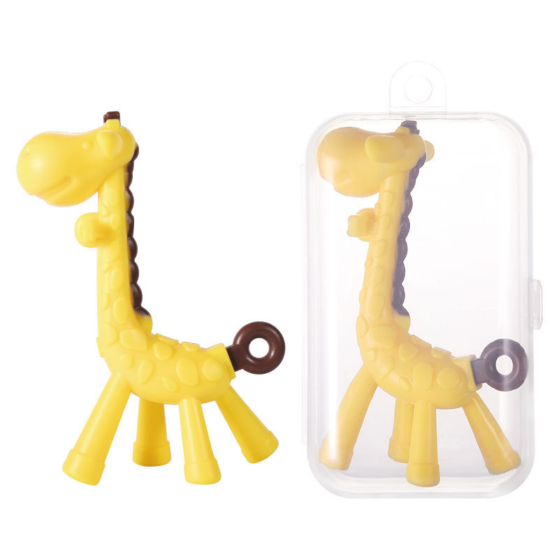 Baby silicone giraffe tooth glue Safety silica gel molar stick Baby deer tooth glue bite glue