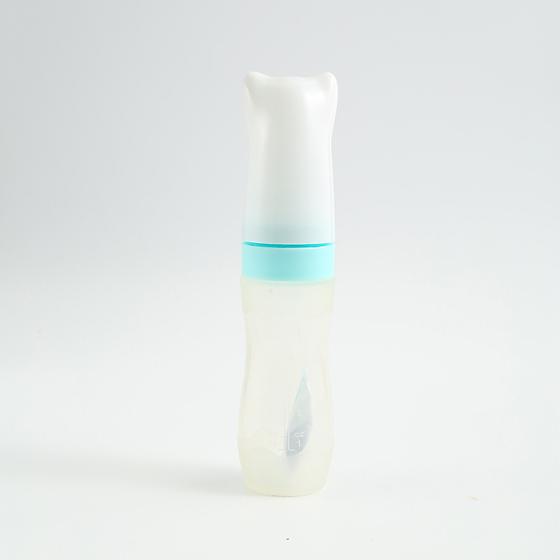 Baby Silicone Rice Cereal Soft Head Baby Food Supplement Bottle Children Squeeze Spoon Rice Paste Spoon