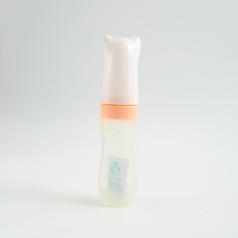 Baby Silicone Rice Cereal Soft Head Baby Food Supplement Bottle Children Squeeze Spoon Rice Paste Spoon