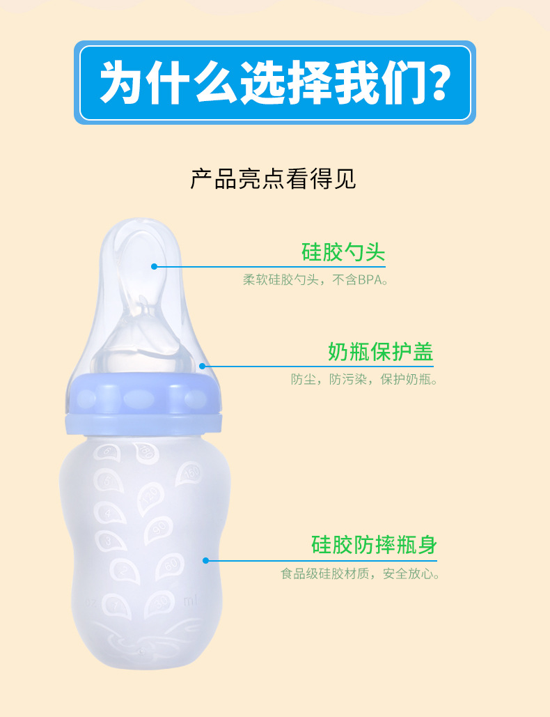 Baby rice paste bottle Baby training silicone milk bottle squeeze spoon children auxiliary food bottle rice paste spoon Baby rice paste bottle Baby training silicone milk bottle squeeze spoon children auxiliary food bottle rice paste spoon