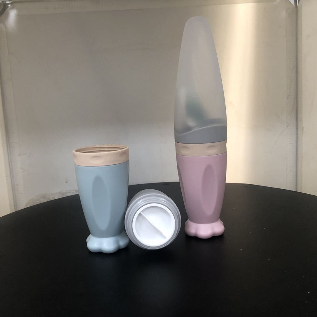 Silicone Rice Cereal Silicone Squeeze Baby Bottle Baby Spoon Baby Food Bottle Baby Rice Paste Spoon